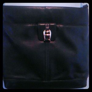 Etienne Aigner black leather handbag